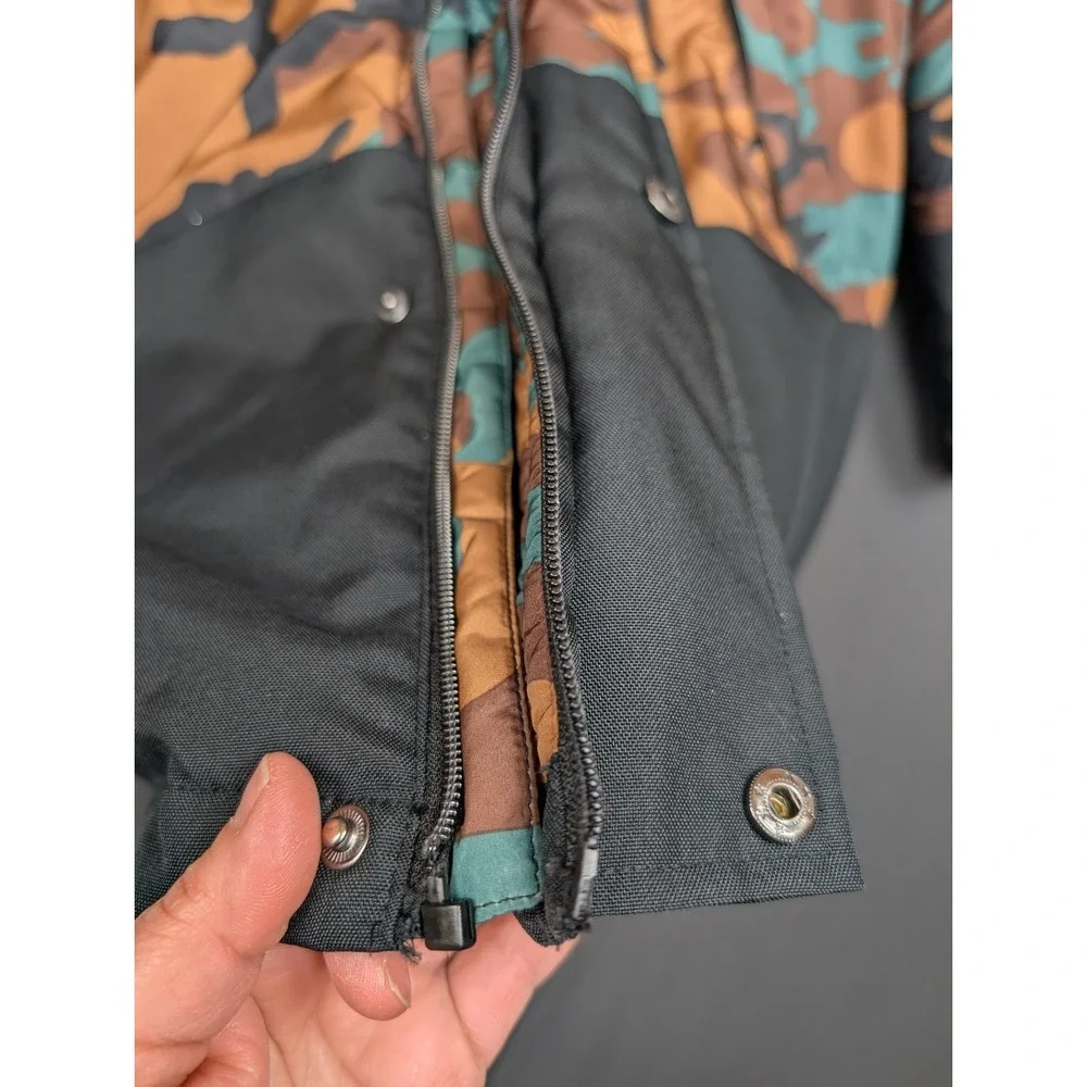 Timberland Boys Camo‎ Parka Jacket Large 14/16 full zip Hooded Outdoor Coat